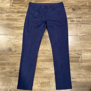 Men's Slim Straight Navy Dress Pants